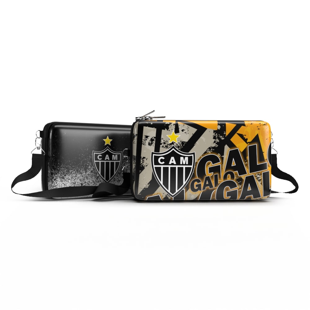 Bolsa Shoulder Bag Atlético Mineiro P Horizontal - Pochete Slim Kameleon