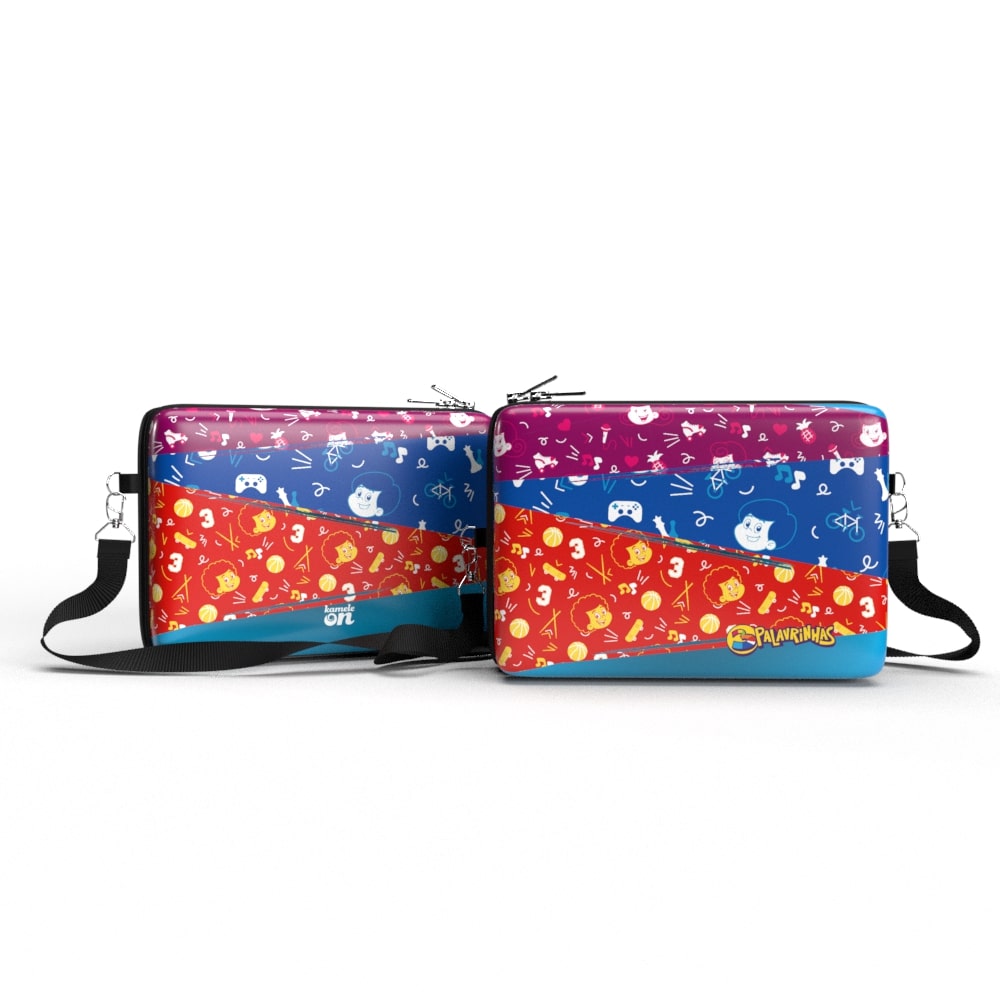 Bolsa Shoulder Bag 3 Palavrinhas G - Pochete/Lancheira/Estojo Kameleon