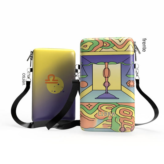 Shoulder Bag P Vertical - Signos Zodíaco Libra - Bolsa Pochete Slim Kameleon - Kameleon Bags