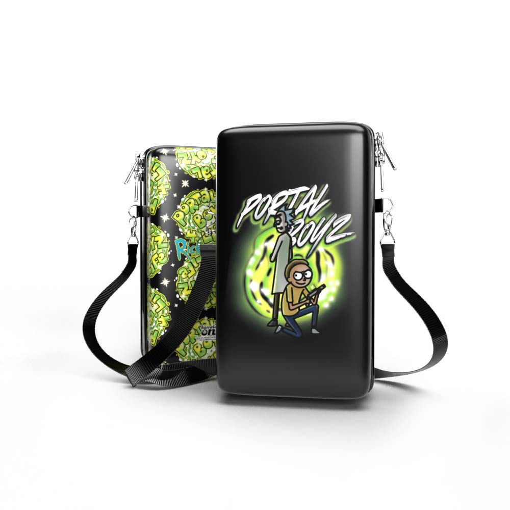 Bolsa Shoulder Bag Rick and Morty P Vertical - Pochete Slim Kameleon