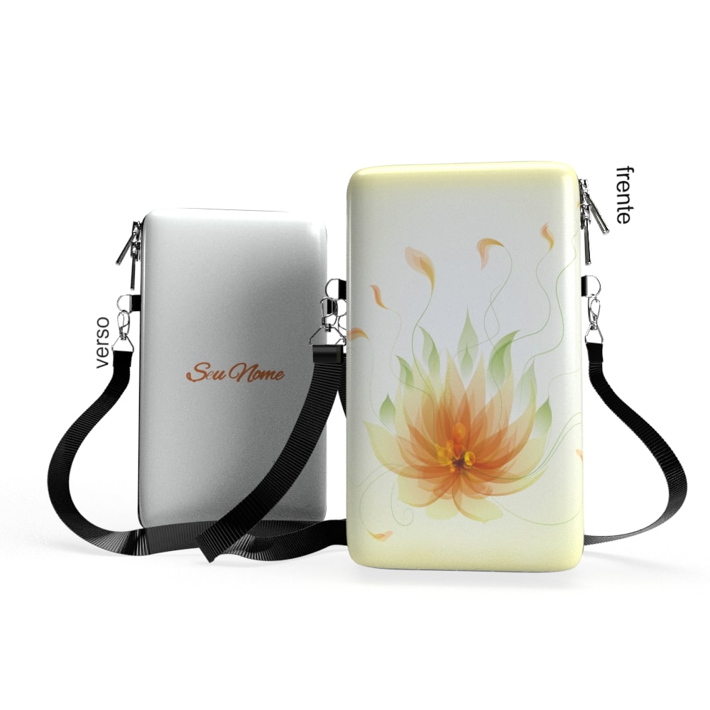 Shoulder Bag P Vertical - Flor de Lotus - Bolsa Pochete Slim - Kameleon