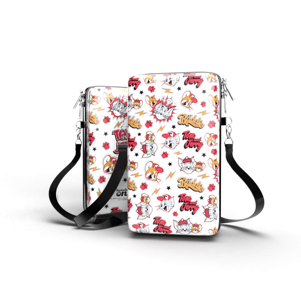 Bolsa Shoulder Bag P Vertical - Tom and Jerry -Pochete Slim Kameleon